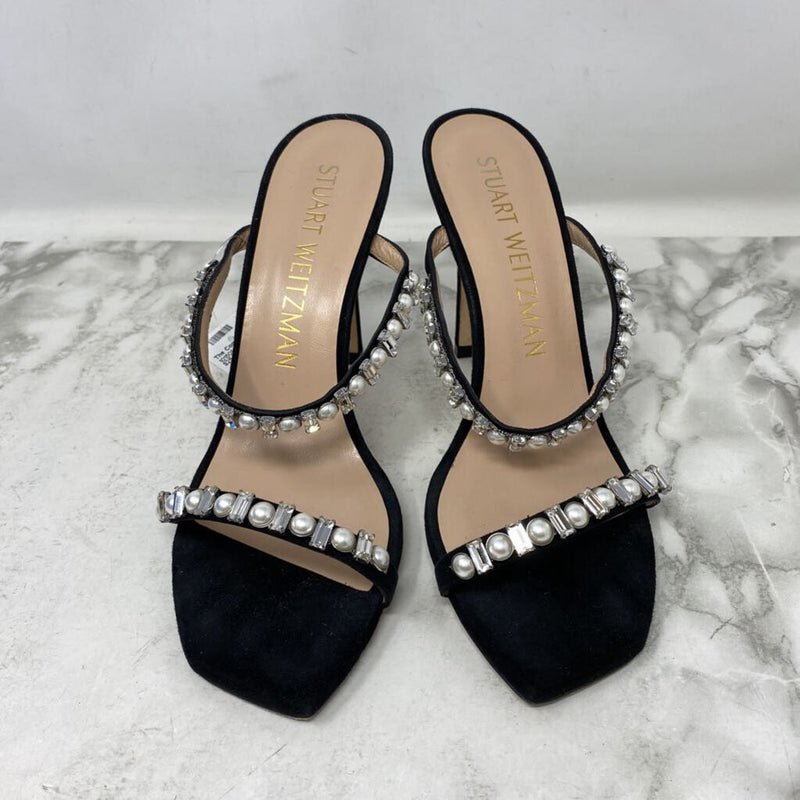 STUART WEITZMAN WOMEN'S HEELS black silver 10