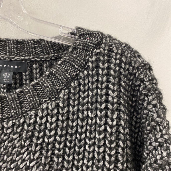 top shop WOMEN'S SWEATER grey black 12