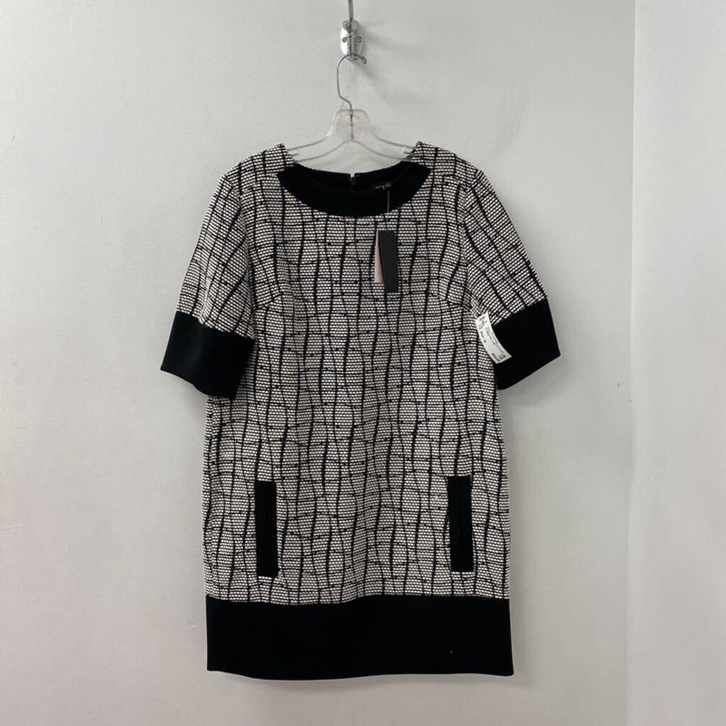 Banana Republic WOMEN'S DRESS black white 12