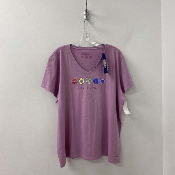 LIFE IS GOOD WOMEN'S T-SHIRT lilac XXL