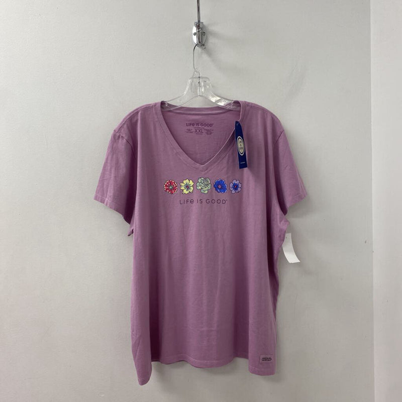 LIFE IS GOOD WOMEN'S T-SHIRT lilac XXL