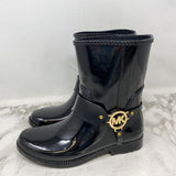MICHAEL/Michael Kors WOMEN'S RAIN BOOTS black gold 7