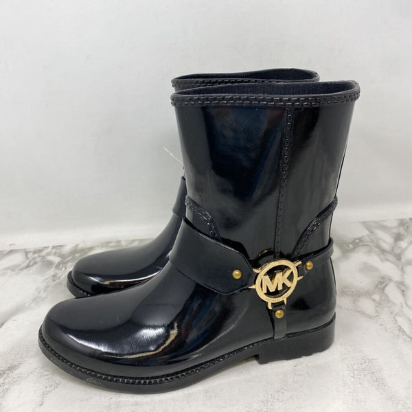 MICHAEL/Michael Kors WOMEN'S RAIN BOOTS black gold 7