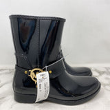 MICHAEL/Michael Kors WOMEN'S RAIN BOOTS black gold 7
