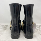MICHAEL/Michael Kors WOMEN'S RAIN BOOTS black gold 7