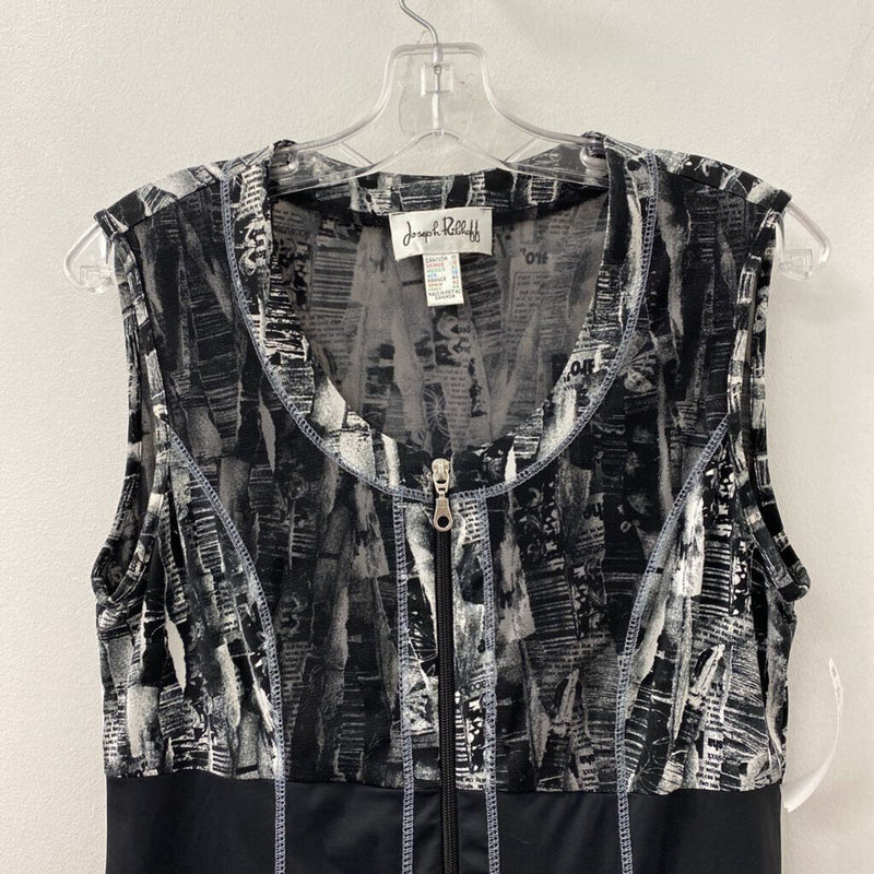 JOSEPH RIBKOFF WOMEN'S DRESS black white 10