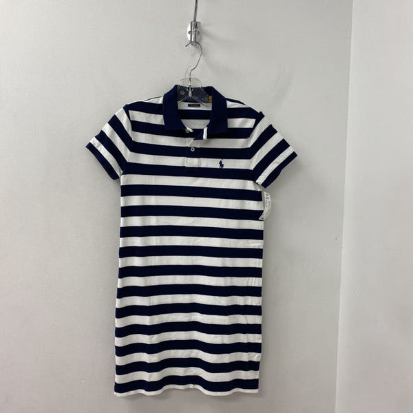 POLO ralph lauren WOMEN'S DRESS navy white M