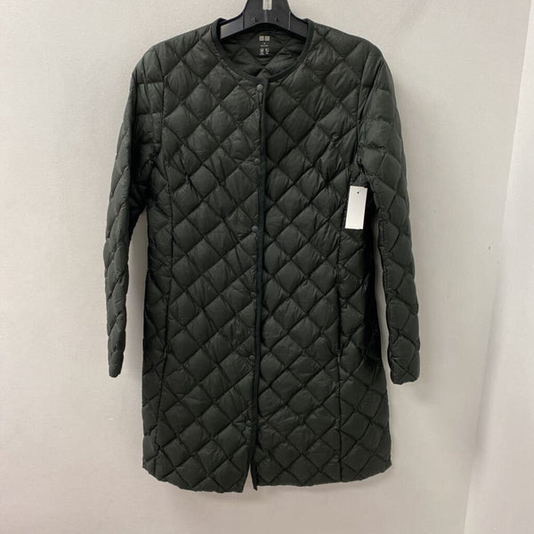 UNIQLO WOMEN'S COAT dark forest green M