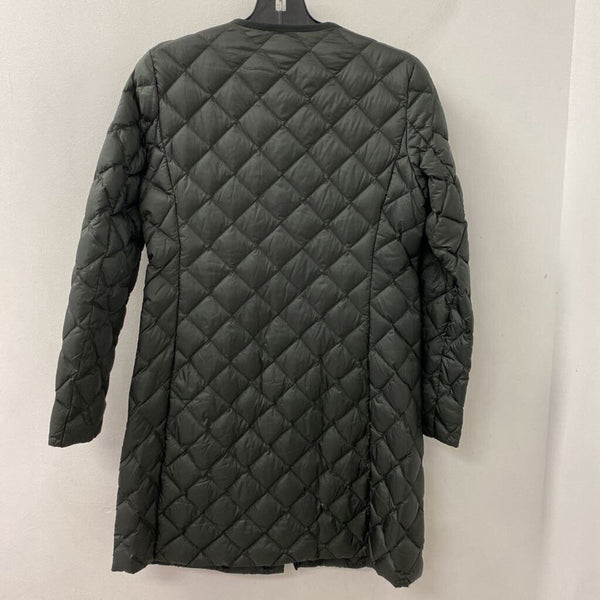 UNIQLO WOMEN'S COAT dark forest green M