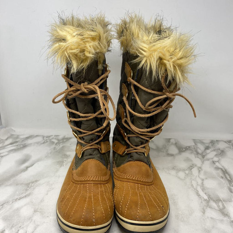 SOREL WOMEN'S BOOTS WINTER olive green tan 10