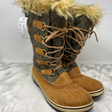 SOREL WOMEN'S BOOTS WINTER olive green tan 10