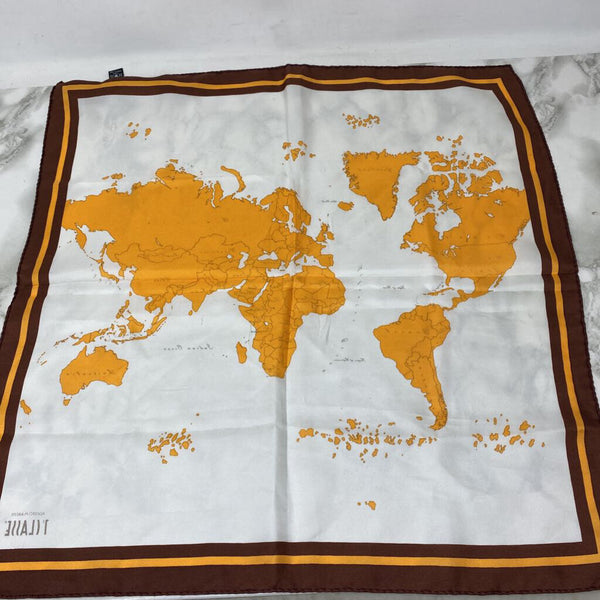 Alviero Martini WOMEN'S SCARF/SHAWL white orange brown