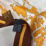 Alviero Martini WOMEN'S SCARF/SHAWL white orange brown