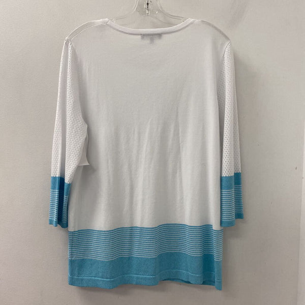 picadilly WOMEN'S TOP white blue L