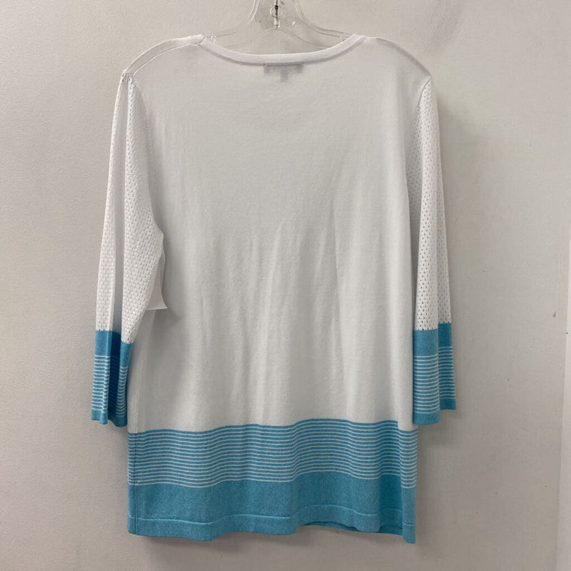 picadilly WOMEN'S TOP white blue L