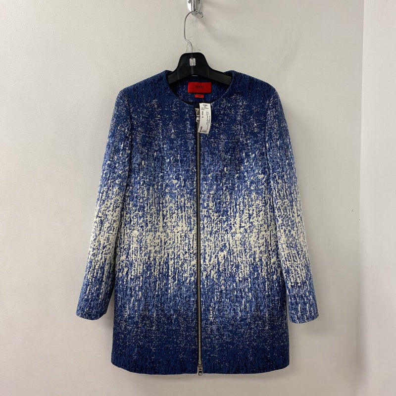 HUGO HUGO BOSS WOMEN'S COAT blue white black 6