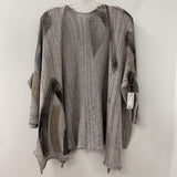 WOMEN'S CARDIGAN grey white blue M