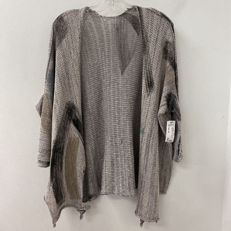 WOMEN'S CARDIGAN grey white blue M