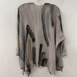 WOMEN'S CARDIGAN grey white blue M