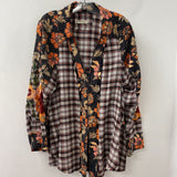 WE THE FREE WOMEN'S BLOUSE/SHIRT floral plaid S