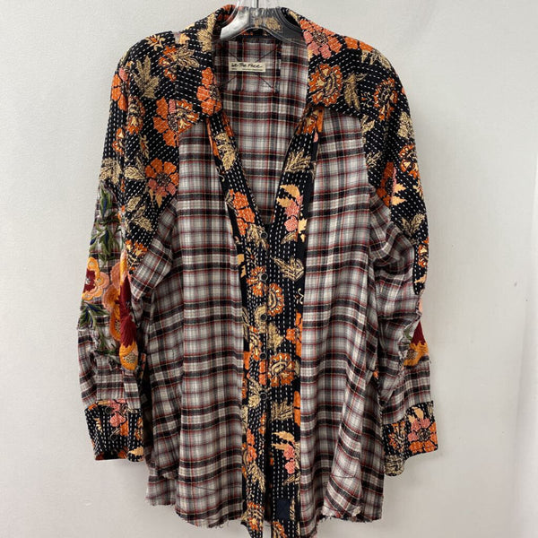 WE THE FREE WOMEN'S BLOUSE/SHIRT floral plaid S