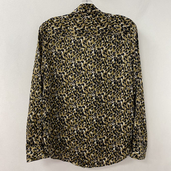 EQUIPMENT WOMEN'S BLOUSE/SHIRT black olive white mix M