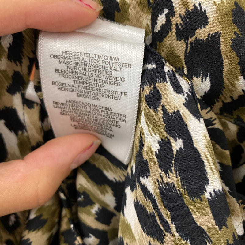 EQUIPMENT WOMEN'S BLOUSE/SHIRT black olive white mix M