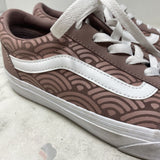 VANS WOMEN'S SNEAKERS faun art deco pattern 7.5