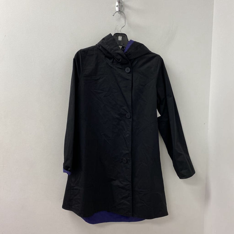 EILEEN FISHER WOMEN'S COAT black blue XS