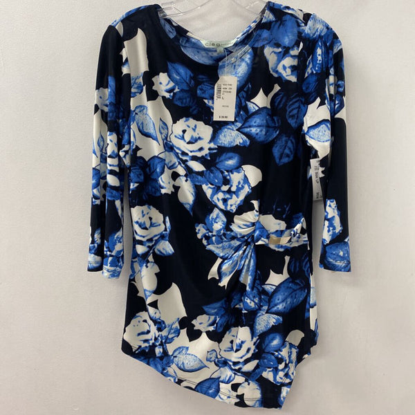 CLEO WOMEN'S TOP white blue floral LP