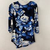 CLEO WOMEN'S TOP white blue floral LP