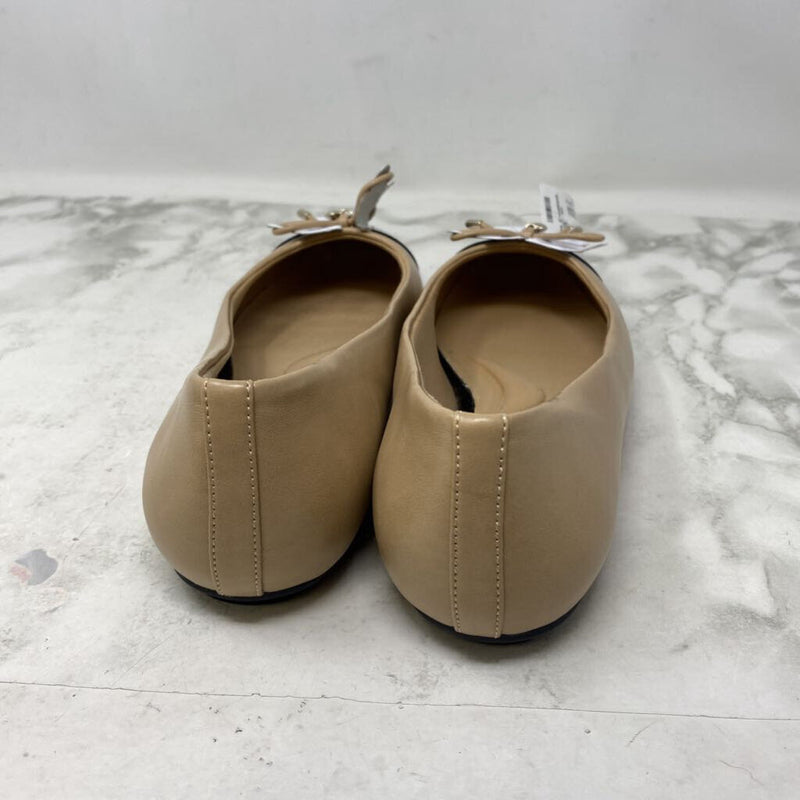 ANNE KLEIN WOMEN'S FLATS camel black 9.5