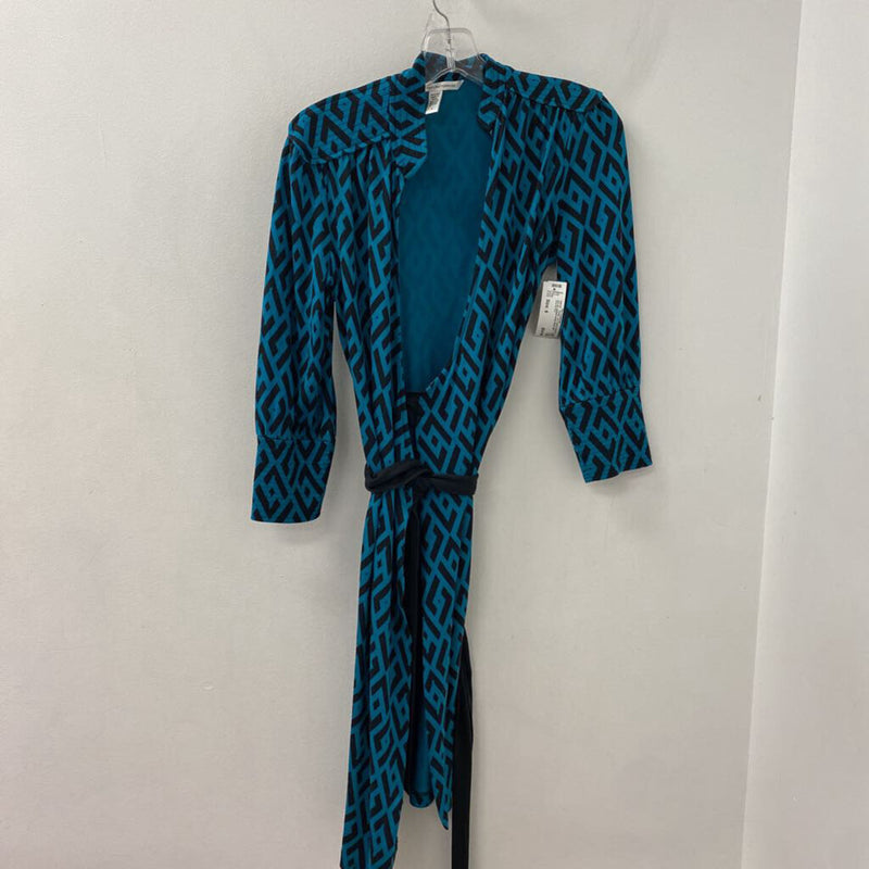 DIANE von FURSTENBERG WOMEN'S DRESS black blue mix 6