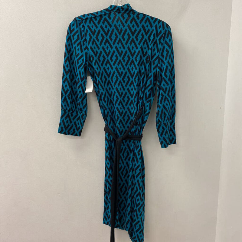 DIANE von FURSTENBERG WOMEN'S DRESS black blue mix 6