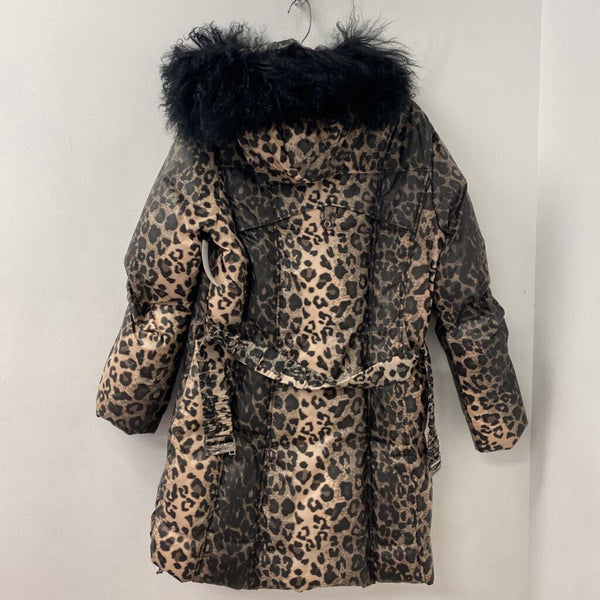 simon chang WOMEN'S COAT brown black mix M