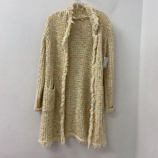 ESQUALO WOMEN'S CARDIGAN cream green pink mix XS