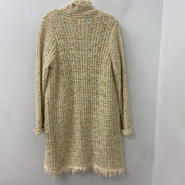 ESQUALO WOMEN'S CARDIGAN cream green pink mix XS