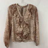 ANTHROPOLOGIE WOMEN'S BLOUSE/SHIRT pink white mix XS