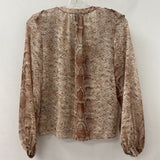 ANTHROPOLOGIE WOMEN'S BLOUSE/SHIRT pink white mix XS