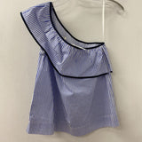 J CREW WOMEN'S TOP blue white mix 2