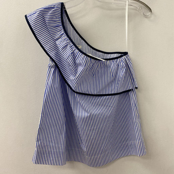 J CREW WOMEN'S TOP blue white mix 2