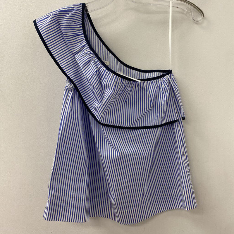 J CREW WOMEN'S TOP blue white mix 2