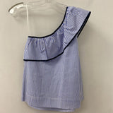 J CREW WOMEN'S TOP blue white mix 2