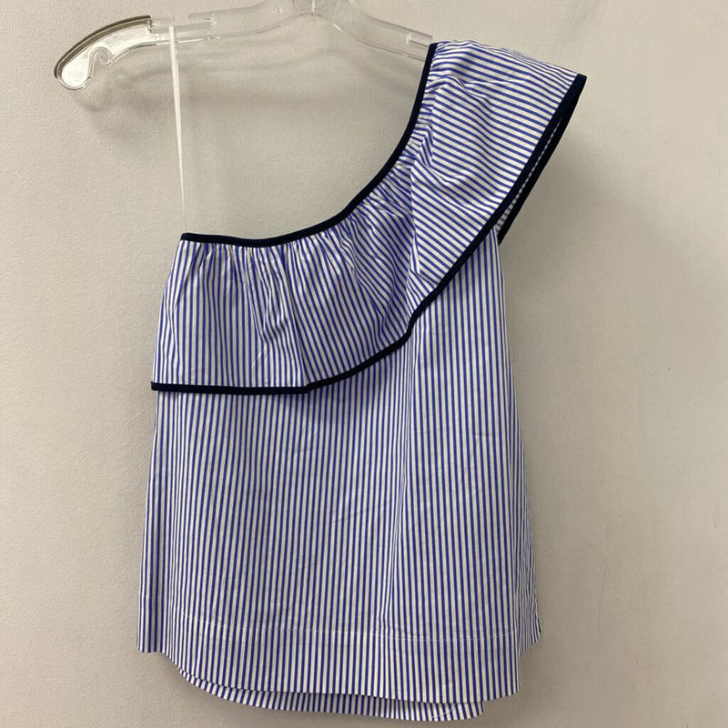 J CREW WOMEN'S TOP blue white mix 2