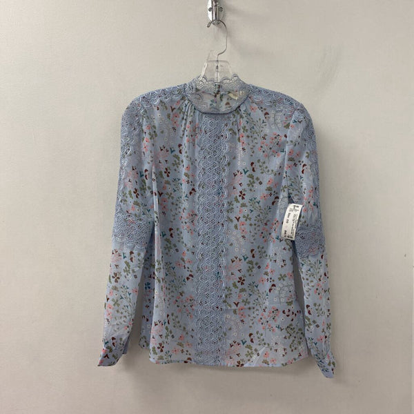 TED BAKER WOMEN'S BLOUSE/SHIRT blue pink multi 2/0