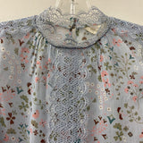 TED BAKER WOMEN'S BLOUSE/SHIRT blue pink multi 2/0