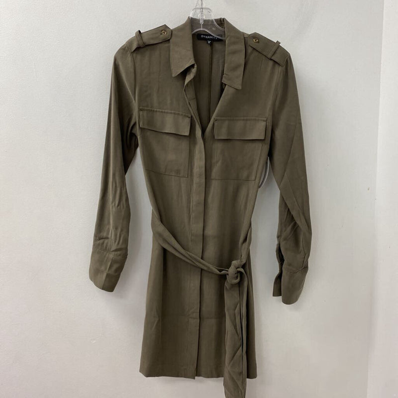 DYNAMITE WOMEN'S DRESS olive XS