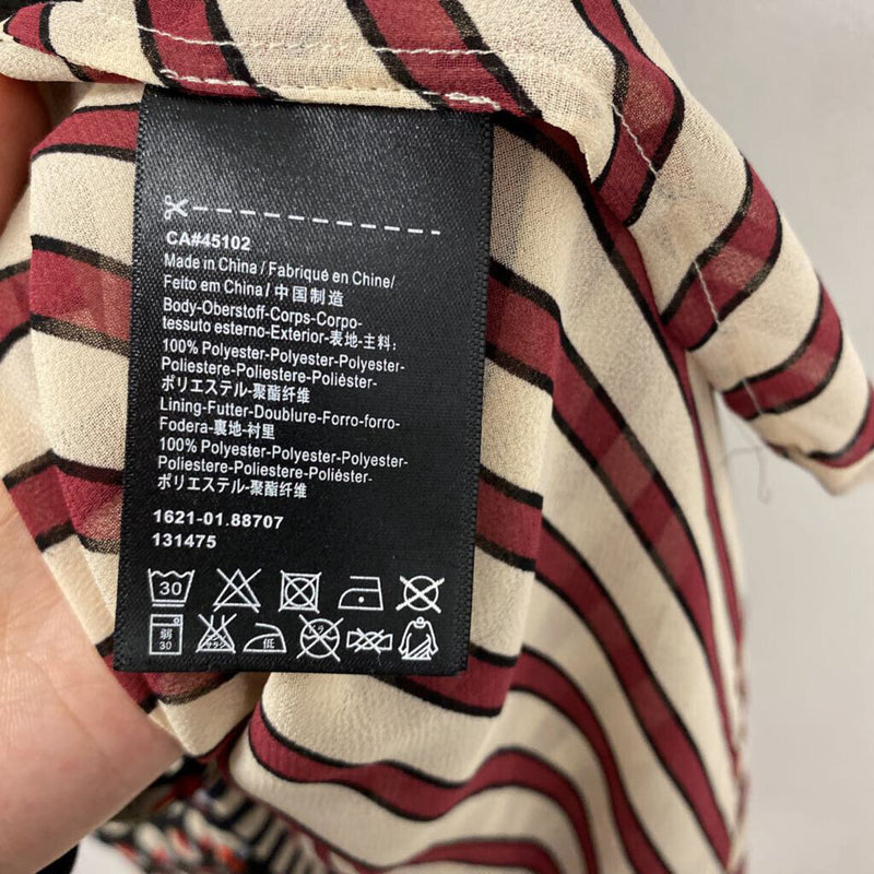 WOMEN'S DRESS beige back red S