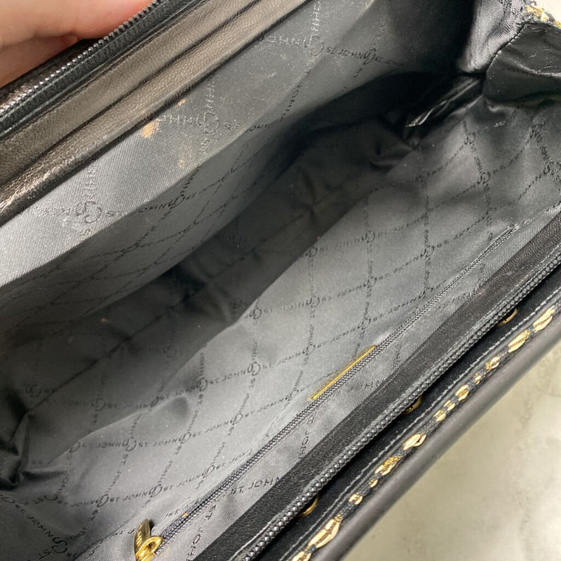 ST JOHN WOMEN'S BAG black beige gold