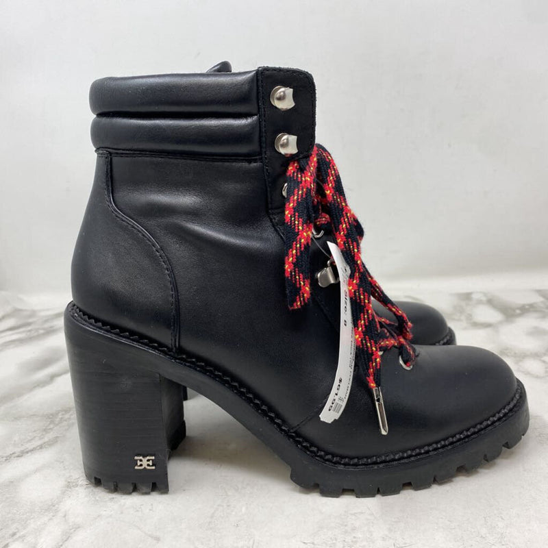 SAM EDELMAN WOMEN'S BOOTS black red 8
